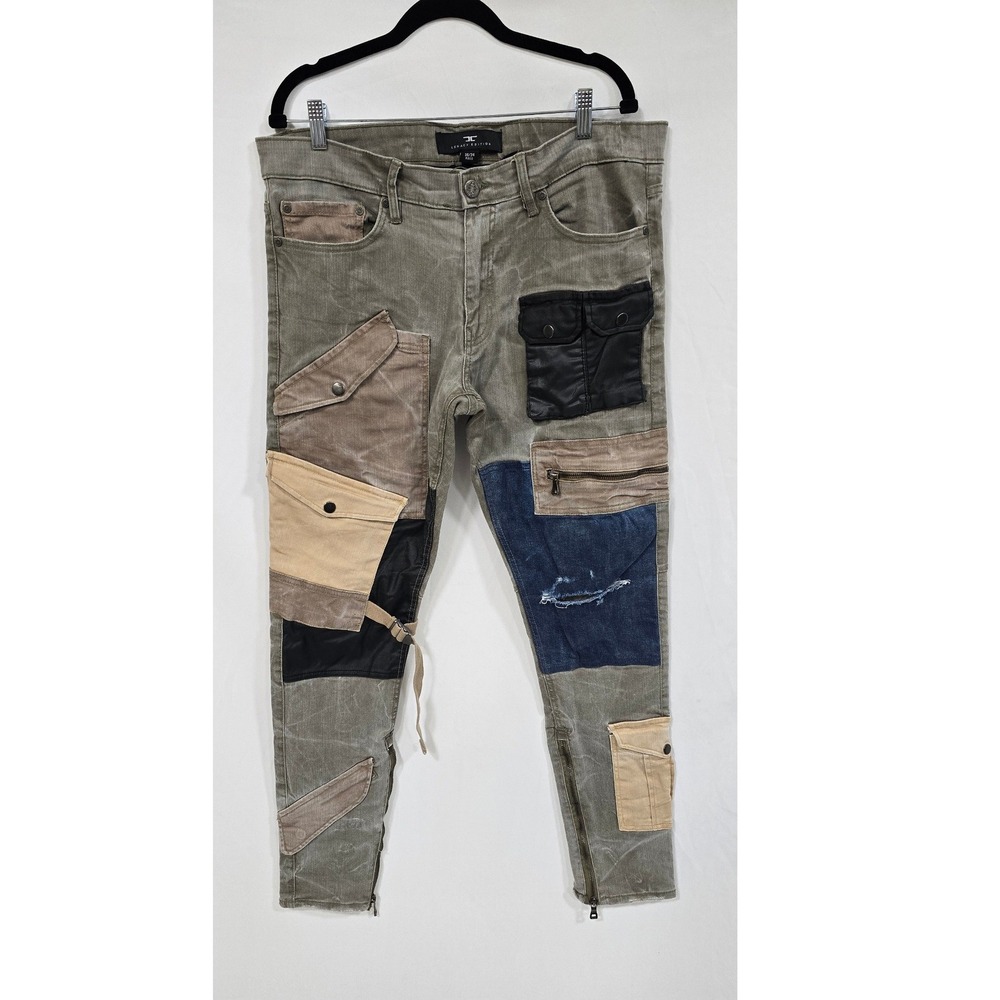 Jordan Craig Legacy Edition ross jeans men 36/34 patchwork cargo utility grunge